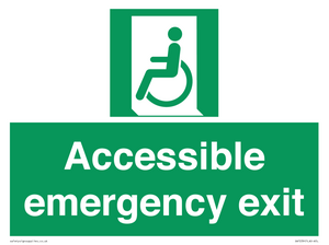 Accessible emergency exit (left)